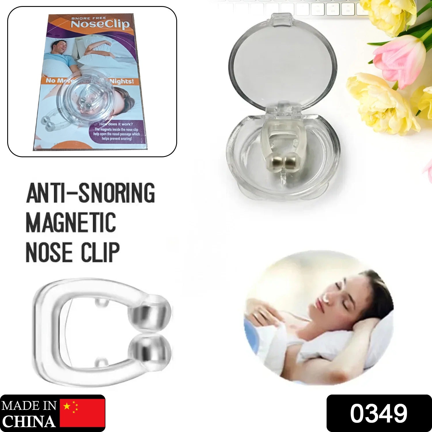 0349 Anti Snore device for men and woman Silicone Magnetic Nose Clip For heavy Snoring sleeper, Snore Stopper, Anti Snoring Device (1 Pc) 0349 Anti Snore device for men and woman Silicone Magnetic Nose Clip For heavy Snoring sleeper, Snore Stopper, Anti Snoring Device (1 Pc)